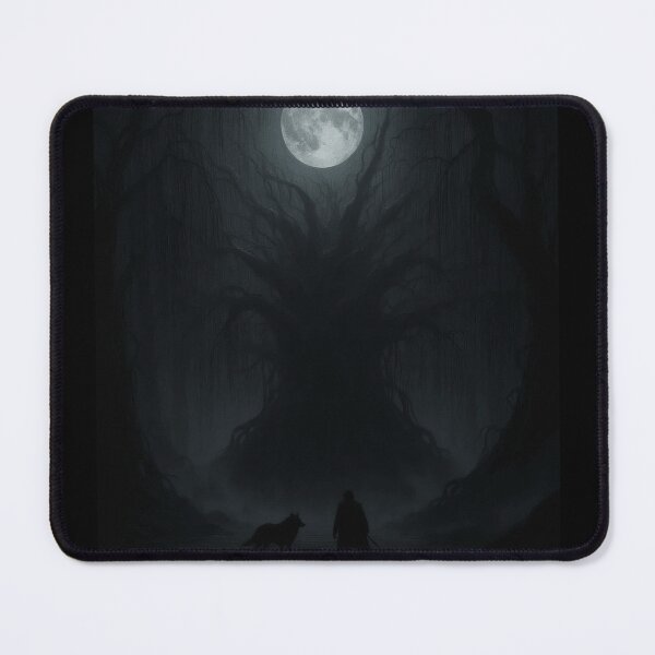 Item preview, Dark Fantasy Dead Tree and Black Wolf Poster, Gothic Room Decor designed and sold by breveindu.