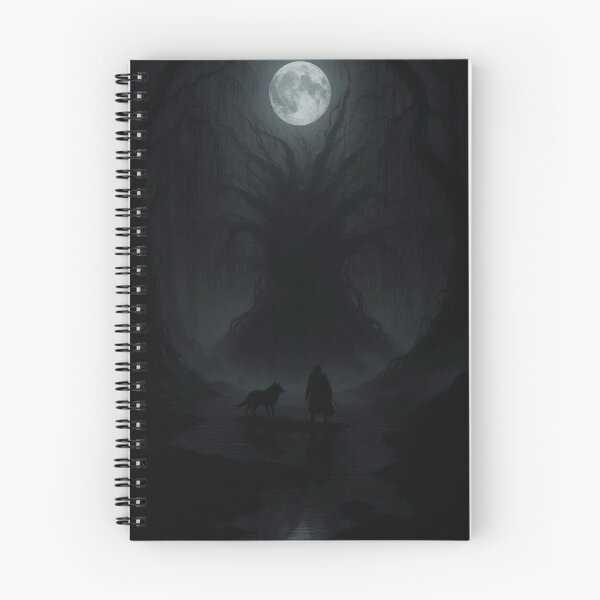 Item preview, Dark Fantasy Dead Tree and Black Wolf Poster, Gothic Room Decor designed and sold by breveindu.