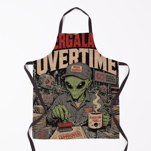 Item preview, Intergalactic Overtime Alien Worker Vintage Poster designed and sold by Highwayman1975.