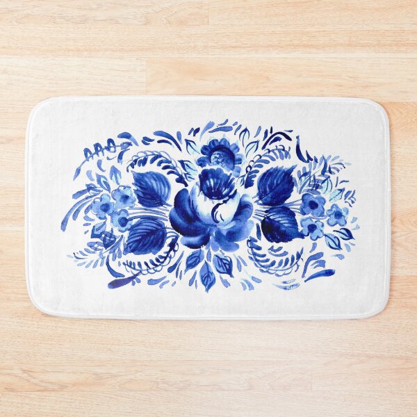 Artikelvorschau, Blaue Blumendekoration entworfen und verkauft von bokasin.