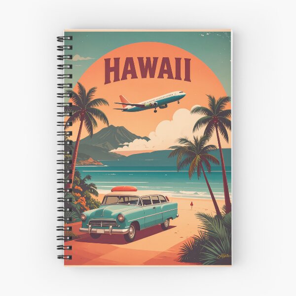 Item preview, Mid Century Retro 50s Hawaii Travel Poster designed and sold by Lee Hiller Designs.