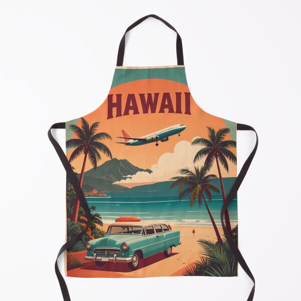 Item preview, Mid Century Retro 50s Hawaii Travel Poster designed and sold by Lee Hiller Designs.