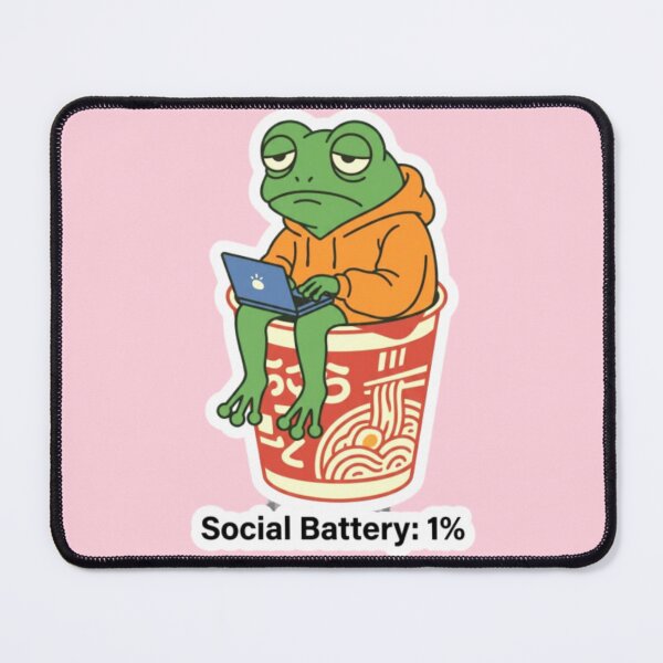 Item preview, Social Battery 1 Percent Funny Frog - Relatable Introvert Aesthetic designed and sold by WildPeak Threads.