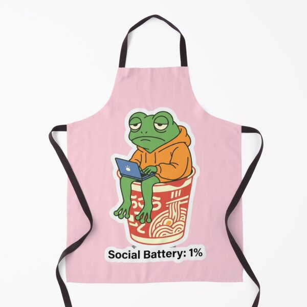 Item preview, Social Battery 1 Percent Funny Frog - Relatable Introvert Aesthetic designed and sold by WildPeak Threads.