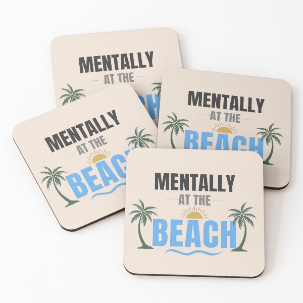 Item preview, Mentally At The Beach Aesthetic Beige Tropical Summer Minimal Design designed and sold by Uvclick.