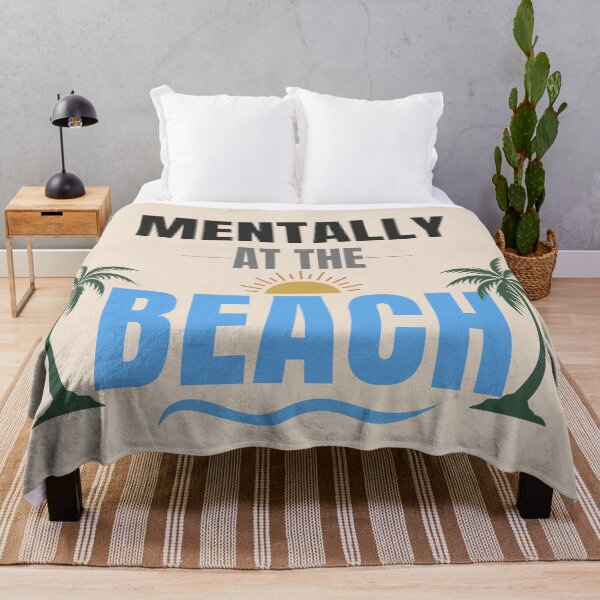 Item preview, Mentally At The Beach Aesthetic Beige Tropical Summer Minimal Design designed and sold by Uvclick.