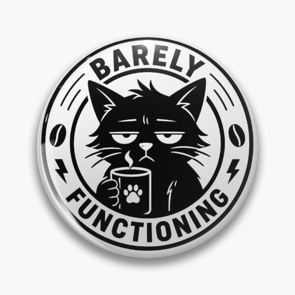 Item preview, Barely Functioning Grumpy Morning Cat designed and sold by Zenvique Art.