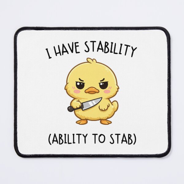 Item preview, Stabby Duck – Funny Kawaii Knife Meme designed and sold by happiecatstore.