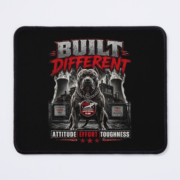 Item preview, Built Different Pitbull Strength Attitude Effort Toughness Gym Workout Fitness designed and sold by phoebelevine.
