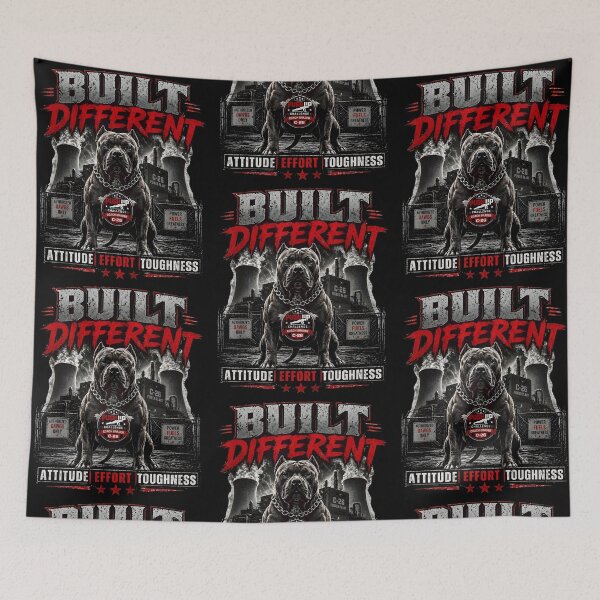 Item preview, Built Different Pitbull Strength Attitude Effort Toughness Gym Workout Fitness designed and sold by phoebelevine.