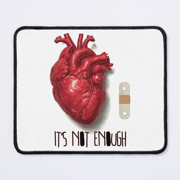 Item preview, It’s Not Enough Heartbreak Design | Sad Heart and Bandaid Aesthetic Gift designed and sold by Ignorant-Artist.