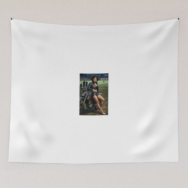Item preview, Sarah Duvall on a black dirt bike designed and sold by CathryneDelamort.