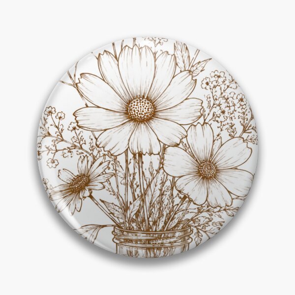 Item preview, Rustic Wildflower Jar designed and sold by GenesixDesign.