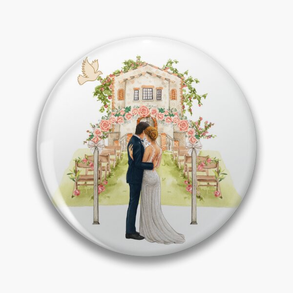 Item preview, Wedding Couple Illustration – Bride and Groom designed and sold by ToscaniArt.
