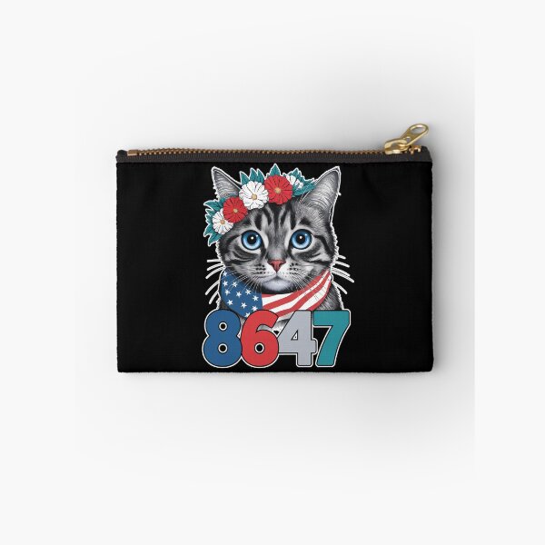 Item preview, Cat 8647 Floral 86 47 Cat Patriotic 4th Of July Political Meme designed and sold by phoebelevine.