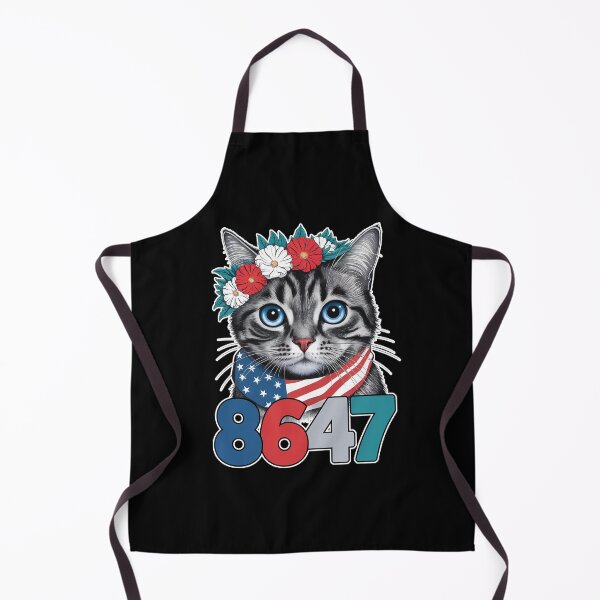 Artikelvorschau, Katze 8647 Floral 86 47 Katze Patriotisches politisches Meme zum 4. Juli entworfen und verkauft von phoebelevine.