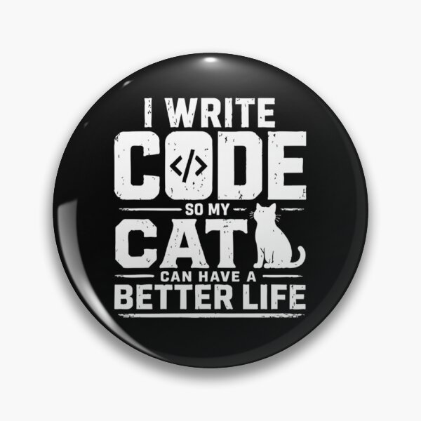 Item preview, I Write Code So My Cat Can Have A Better Life | Funny Programmer Cat Lover designed and sold by Alluka Brand.