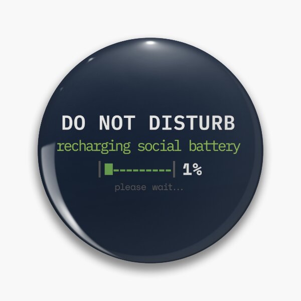 Item preview, Do Not Disturb Recharging Social Battery Retro Terminal Introvert Sticker designed and sold by a-journey.