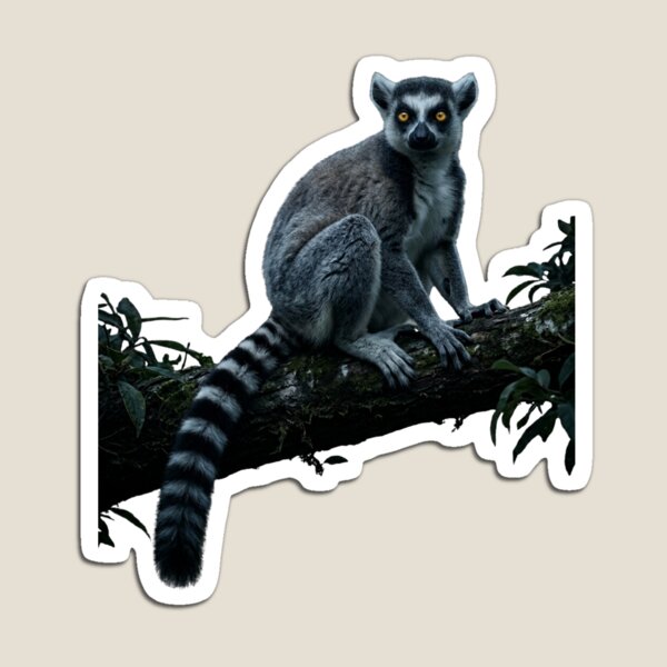 Item preview, Ring-Tailed Lemur Perched designed and sold by StickVerse by Owais.