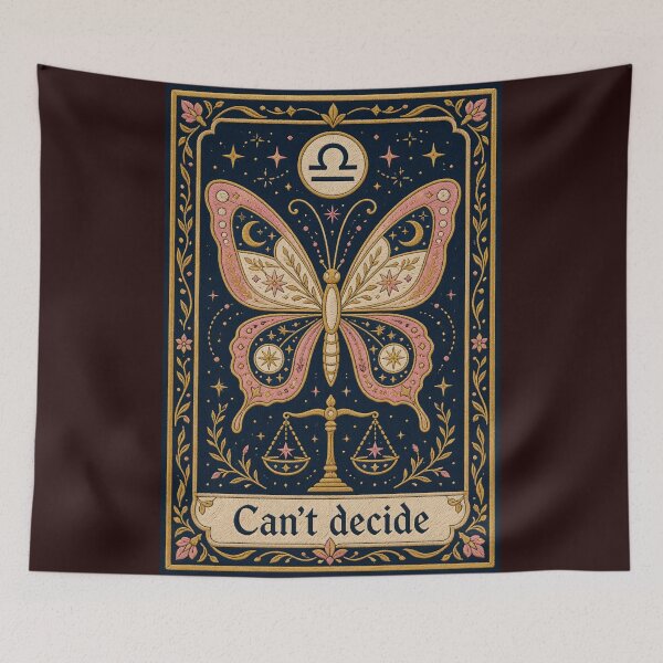 Item preview, Libra Zodiac Butterfly – Medieval Embroidery Animal Art designed and sold by doinitzart.