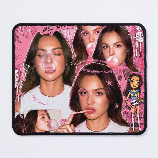 Item preview, Drop Dead - Olivia Rodrigo Bubblegum Pink Y2K Pop Rock Collage designed and sold by Eaterweal.