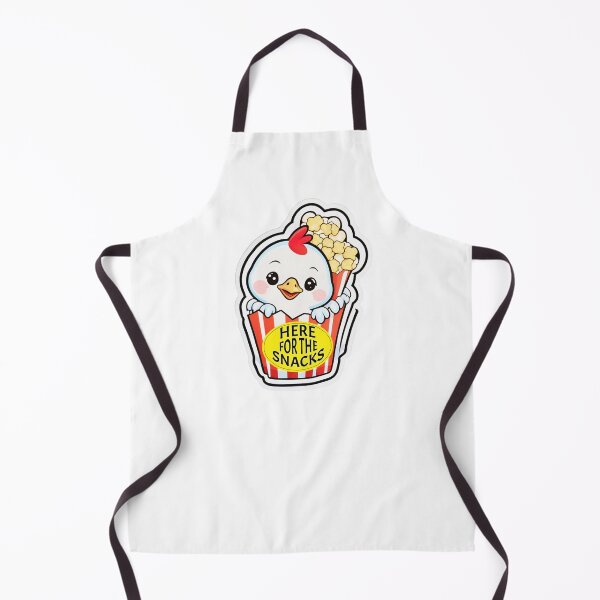 Item preview, Here for the Snacks - Cute Chicken in Popcorn Bucket  designed and sold by Madhav Creations Studio.