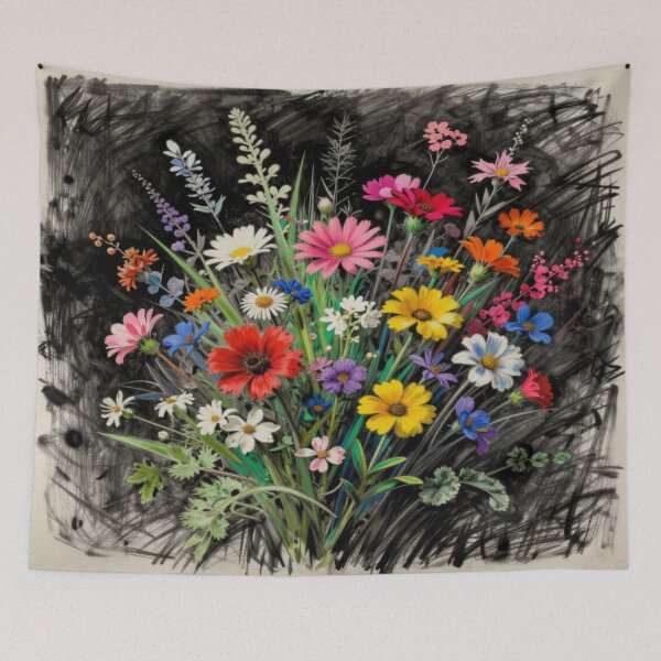 Item preview, Colorful floral bouquet • Vibrant floral artwork full of expressiveness and natural beauty designed and sold by FotoworldEdel.