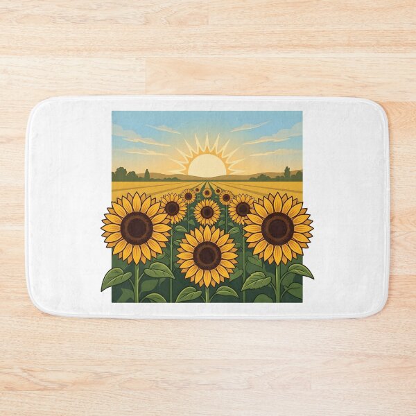 Item preview, Sunflower Field Golden Summer designed and sold by Byte-shirt.