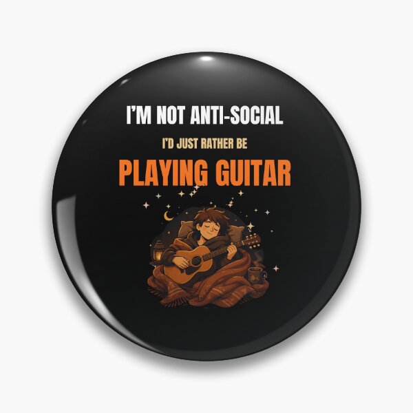 Item preview, I’m Not Anti Social I’d Just Rather Be Playing Guitar Funny Introvert Design designed and sold by Joyful-Pixel.