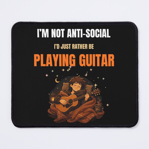Item preview, I’m Not Anti Social I’d Just Rather Be Playing Guitar Funny Introvert Design designed and sold by Joyful-Pixel.