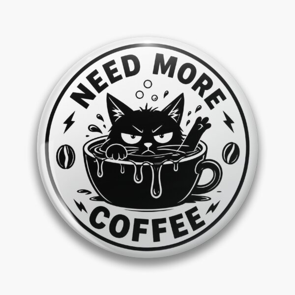 Item preview, Need More Coffee Drowning Cat designed and sold by Zenvique Art.