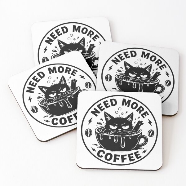 Item preview, Need More Coffee Drowning Cat designed and sold by Zenvique Art.