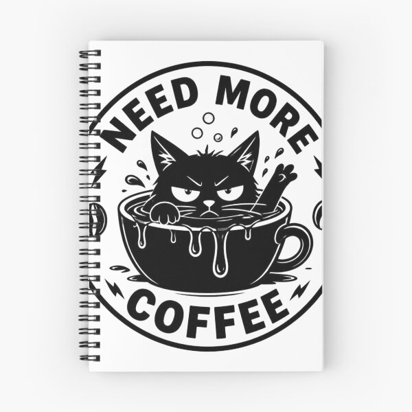 Item preview, Need More Coffee Drowning Cat designed and sold by Zenvique Art.
