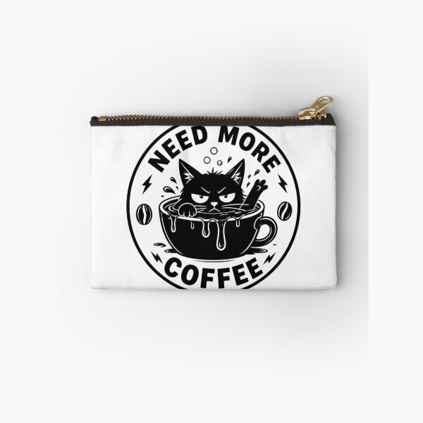 Item preview, Need More Coffee Drowning Cat designed and sold by Zenvique Art.