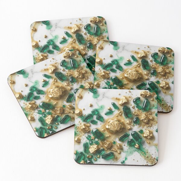 Item preview, Emerald & Gold Micro-Dust // Nafas Wing Liquid Obsidian designed and sold by Nafas Wing.