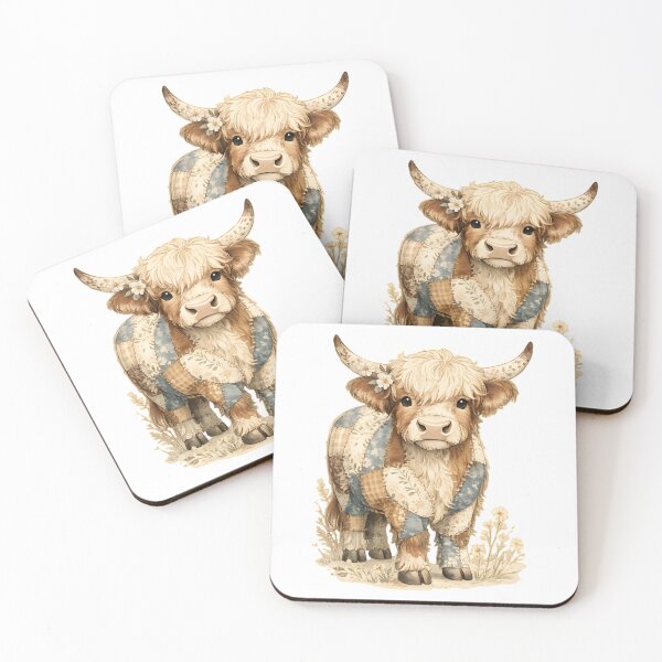 Item preview, Cute Highland Cow Floral designed and sold by GenesixDesign.