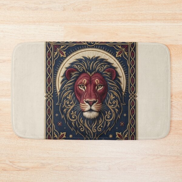 Item preview, Leo Zodiac Lion – Medieval Embroidery Animal Art designed and sold by doinitzart.