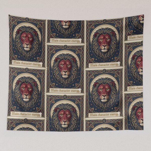 Item preview, Leo Zodiac Lion – Medieval Embroidery Animal Art designed and sold by doinitzart.