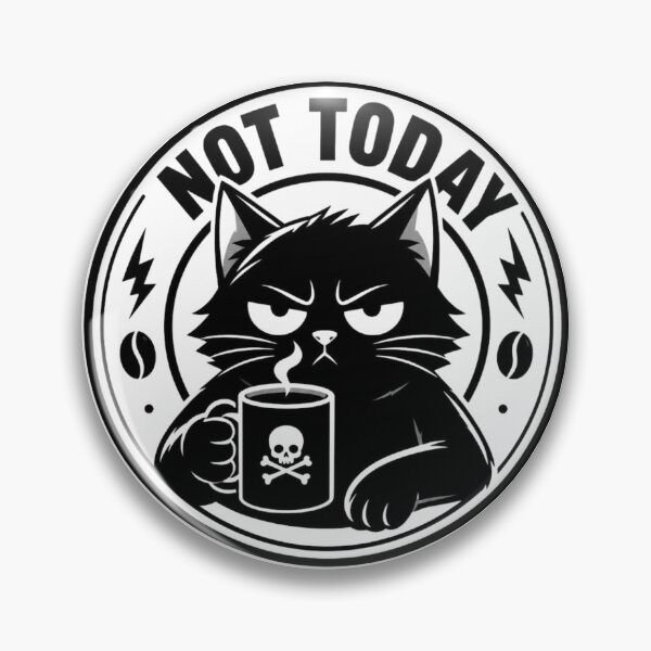 Item preview, Not Today Grumpy Cat Coffee Skull Mug designed and sold by Zenvique Art.
