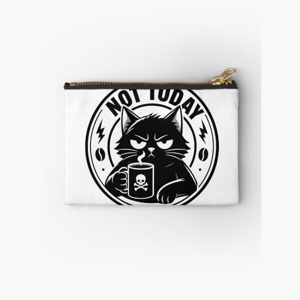 Item preview, Not Today Grumpy Cat Coffee Skull Mug designed and sold by Zenvique Art.