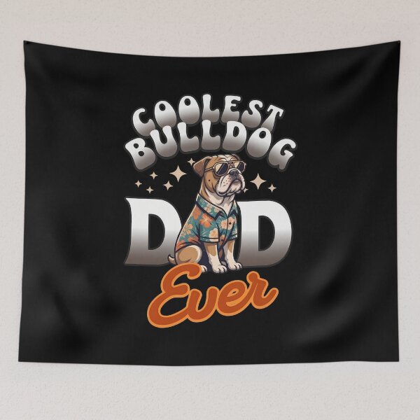 Item preview, Coolest Bulldog Dad Ever Retro Dog Shirt designed and sold by OlyvieArt.