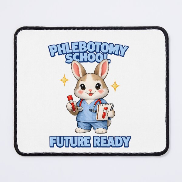 Item preview, Cute Bunny Phlebotomist Clock Design – Future Ready Phlebotomy School Student Gift for National Phlebotomist Recognition Week designed and sold by ClinicalHubs.