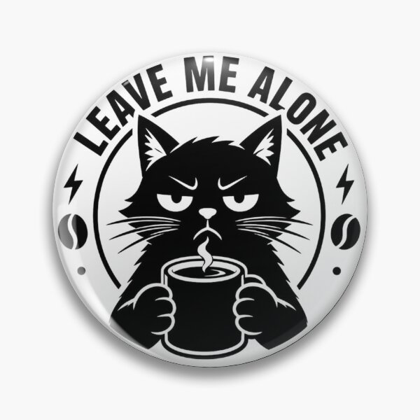 Item preview, Leave Me Alone Introvert Black Cat designed and sold by Zenvique Art.