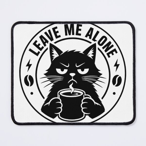 Item preview, Leave Me Alone Introvert Black Cat designed and sold by Zenvique Art.