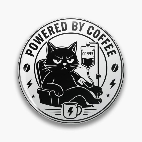 Item preview, Powered By Coffee IV Drip Grumpy Cat designed and sold by Zenvique Art.