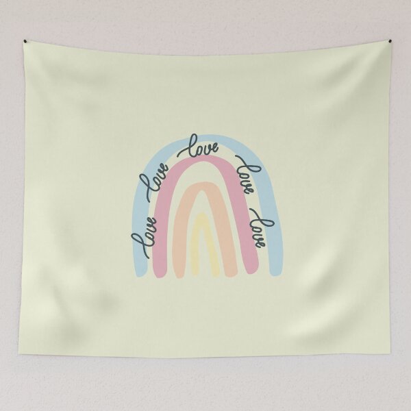 Item preview, Love – Pastel Rainbow Design designed and sold by EmeraldeaArt.