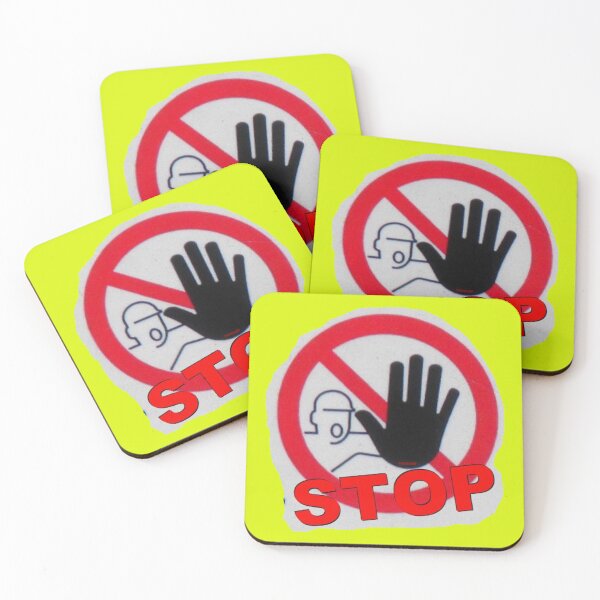 Item preview, Warning sign with hand and STOP designed and sold by ZoffArt-Shop.