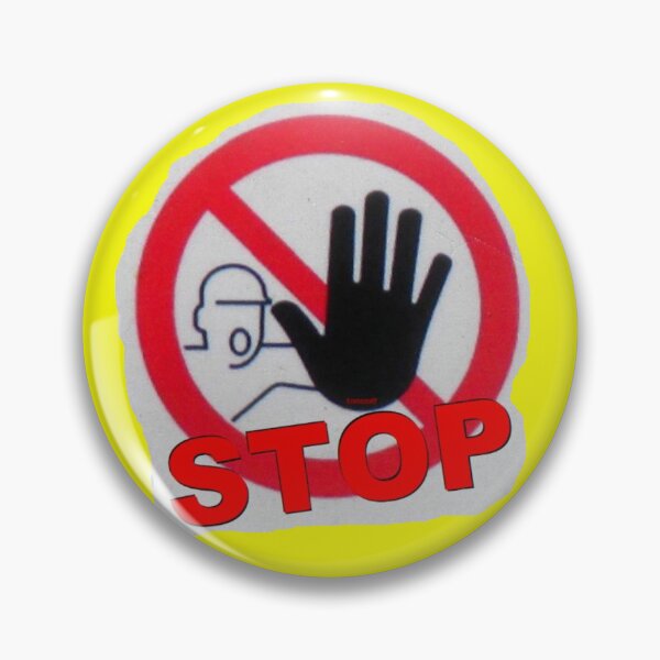 Item preview, Warning sign with hand and STOP designed and sold by ZoffArt-Shop.