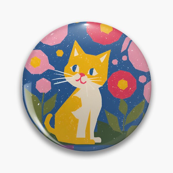 Item preview, Retro Floral Cat Garden designed and sold by mellow-koko.