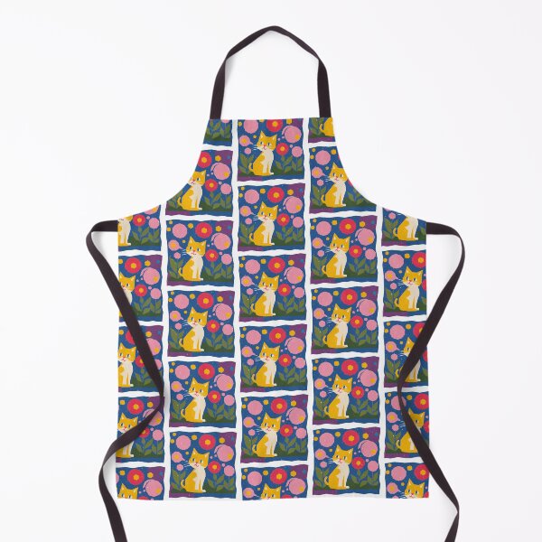 Item preview, Retro Floral Cat Garden designed and sold by mellow-koko.